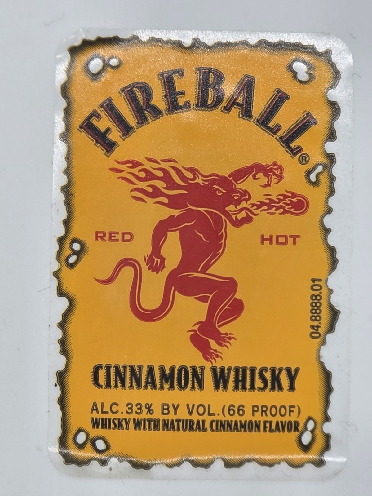 (10)Fireball Logo Stickers Waterproof Vinyl Decal Die-Cut Laptop 1.25" W X 1.75H