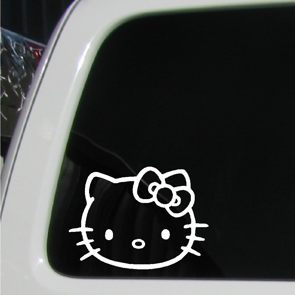 SET OF 2, HELLO KITTY STICKER VINYL DECAL VEHICLE CAR WALL BOAT