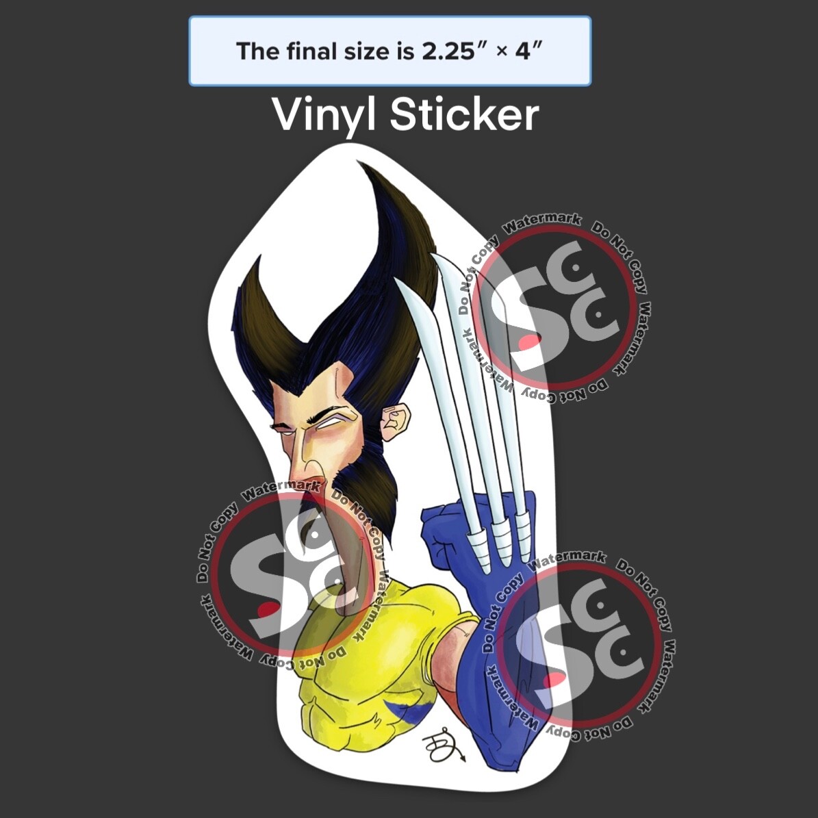Wolverine Vinyl Sticker 4” Artist Johnny Larson X23 Weapon Xmen Marvel MCU Logan
