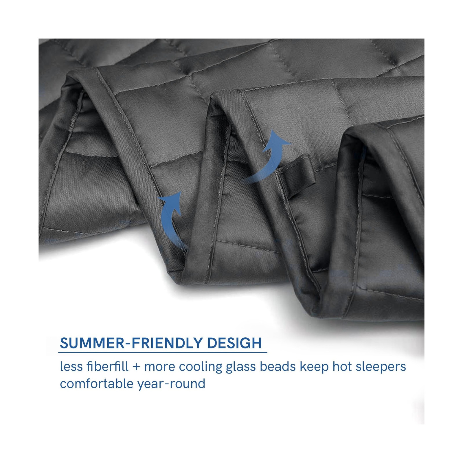 YnM Cooling Weighted Blanket for Adults, 15lbs Heavy Bed Throw … USA FAST SHIP
