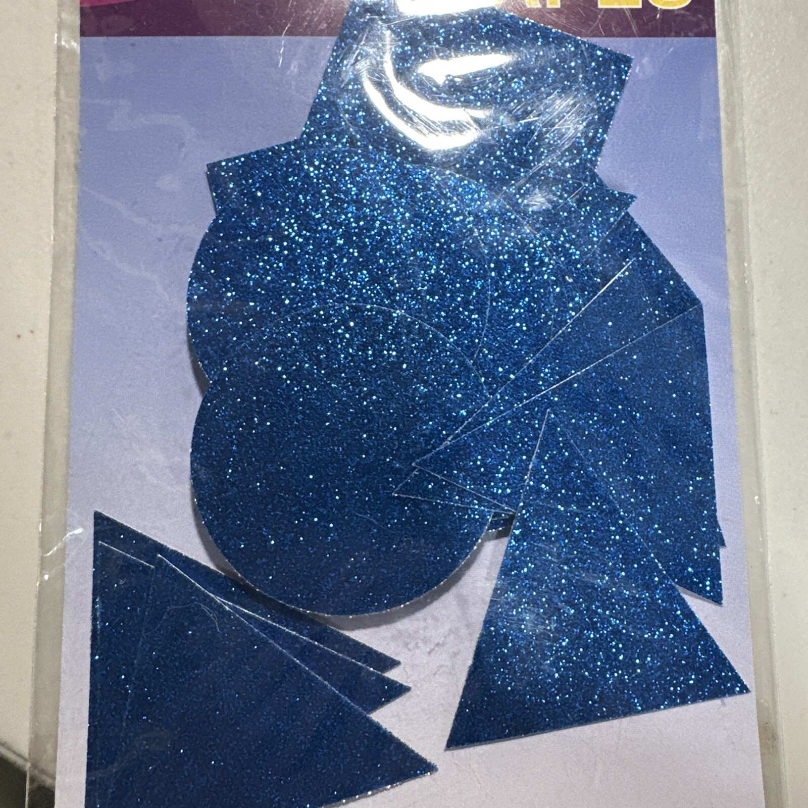 Blue Vinyl Shapes Royal Brites Project Works 2" 25 Ct