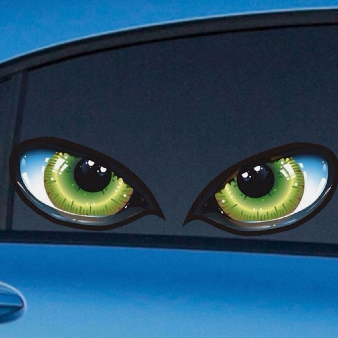 2PCS Cat Eye Stickers For Car Reflective Decal Mirror Sticker