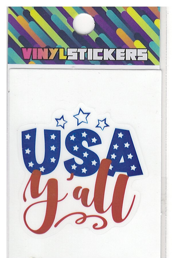 USA Y'ALL!!!! High Quality Vinyl Sticker UV/Weather Resistant
