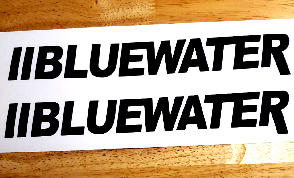 Bluewater Boat Decals Stickers Gloss black 8" Fast USA