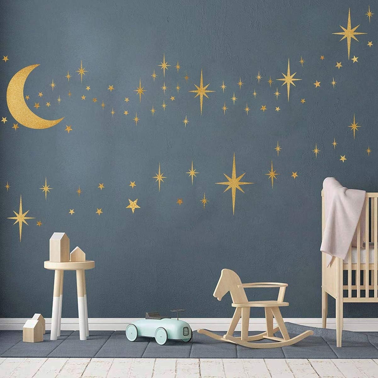 Celestial Retro Starburst Wall Decals – Perfect for Nursery and Bedroom Walls