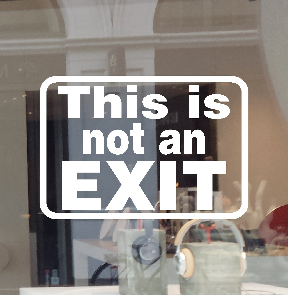 This is not an EXIT WINDOW SIGN DECAL VINYL STICKER Door Entrance Business