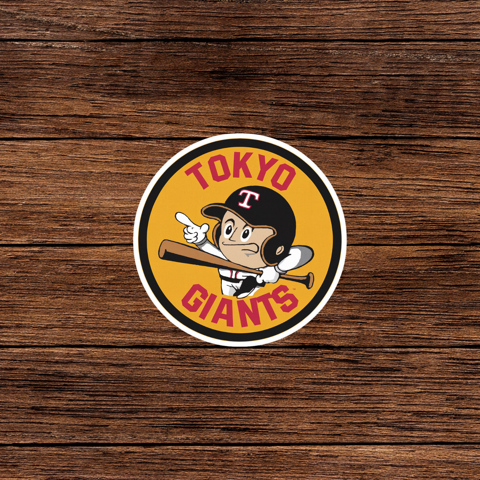 Vintage Tokyo Giants Baseball Team Mascot Sticker – Retro Japan Sports Collectib