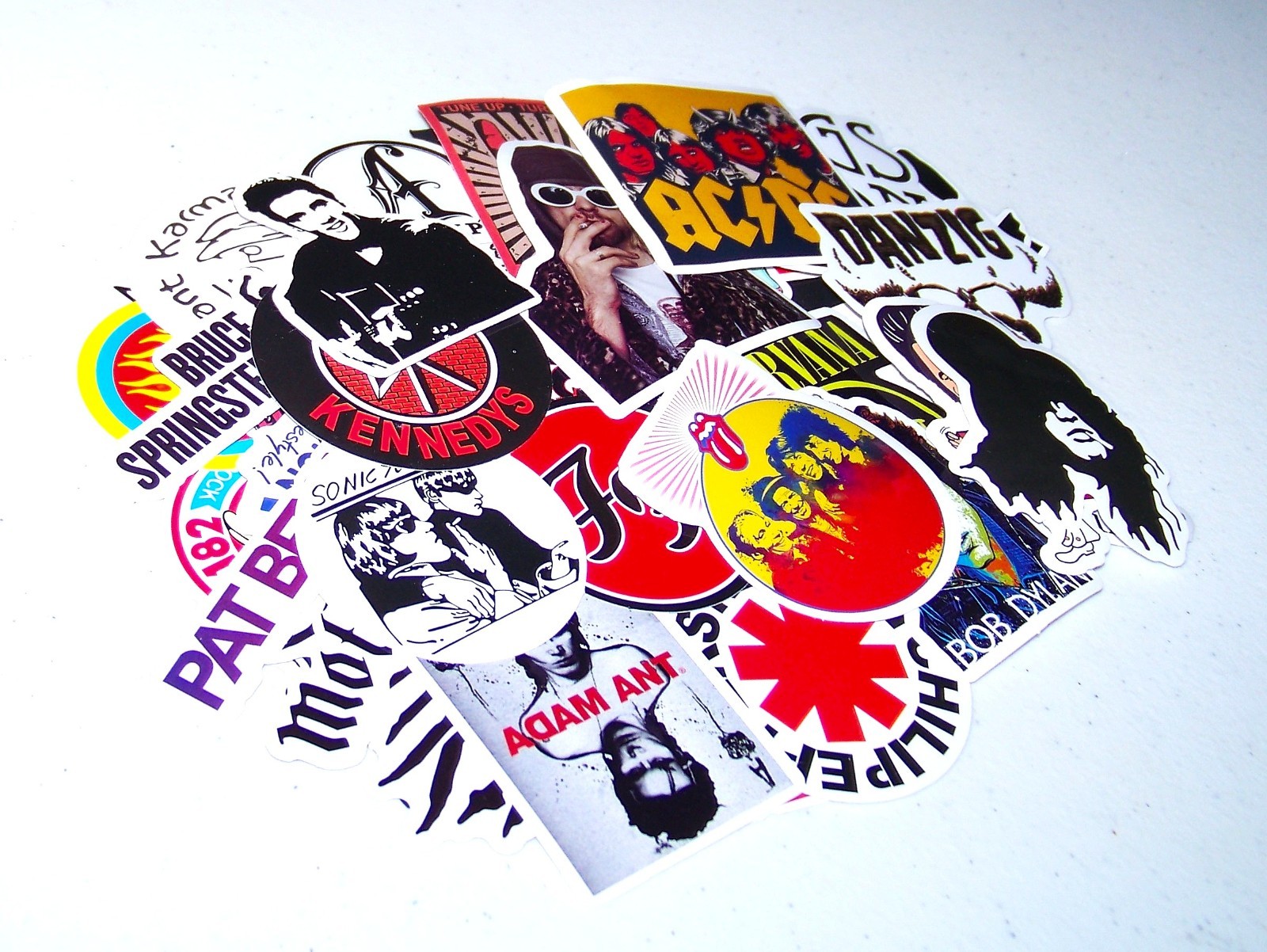 75pc Rock Band Stickers Lot, Punk Metal Rock Music Decals, Laptop Guitar Case