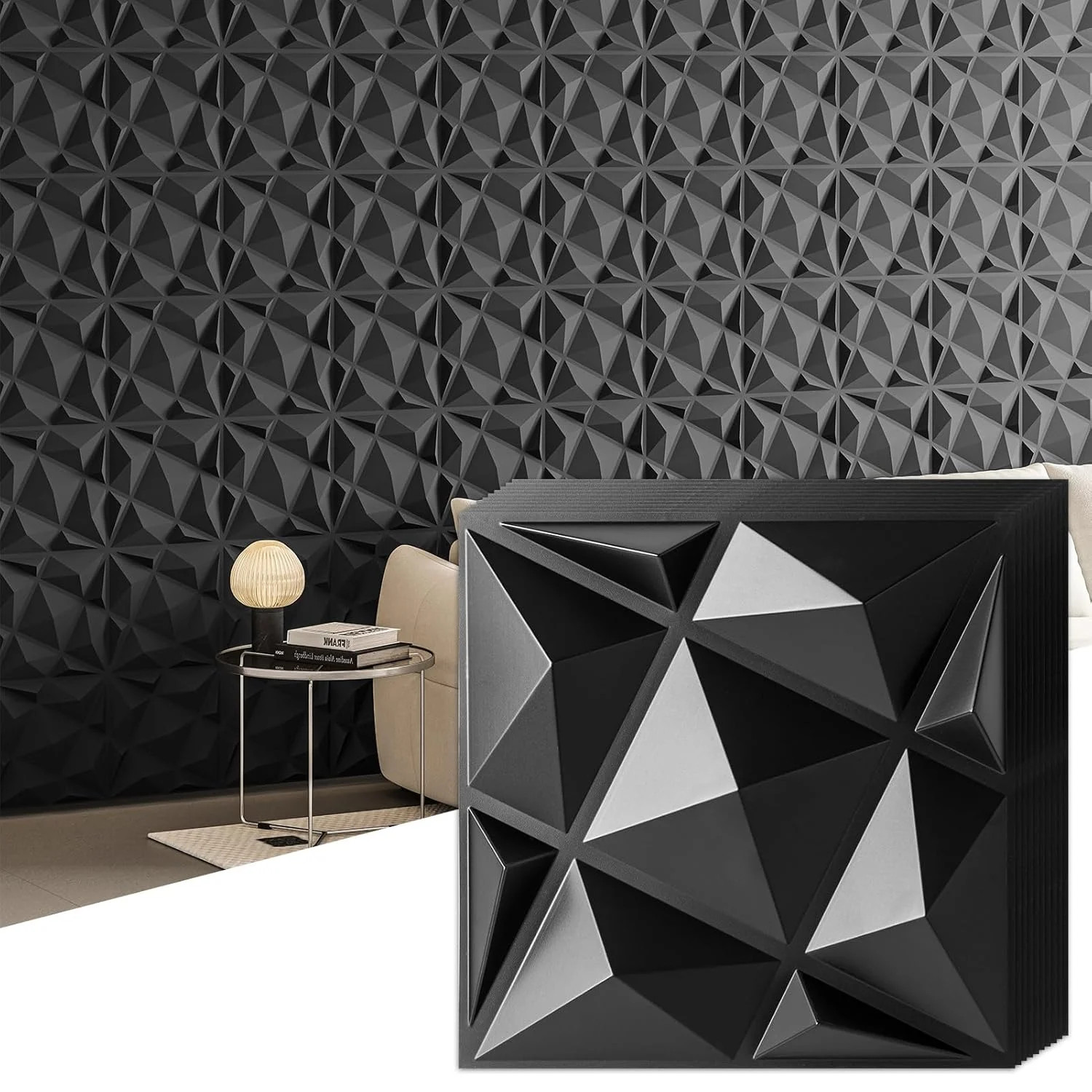 Art3dwallpanels 20 Pack 3D Wall Panels for Interior Wall Decor, 12"x12" White