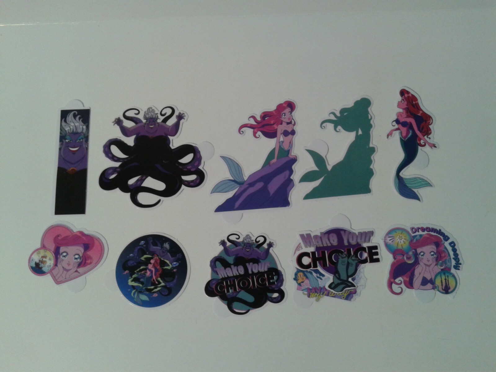 anime-style Disney Princess Ariel (Little Mermaid) mini vinyl decals lot #1