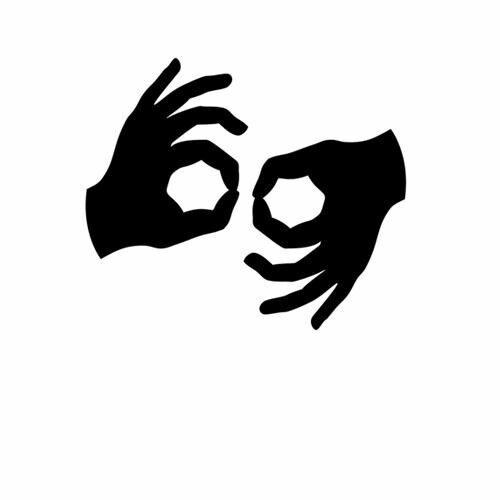 Interpreter Sign Language Waterproof Vinyl Decal Sticker for Door Windows Wall