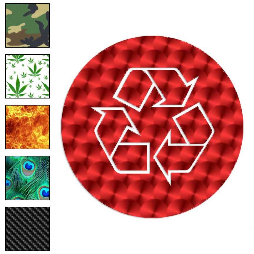 Recycle Go Green Symbol, Vinyl Decal Sticker, 40 Patterns & 3 Sizes, #568