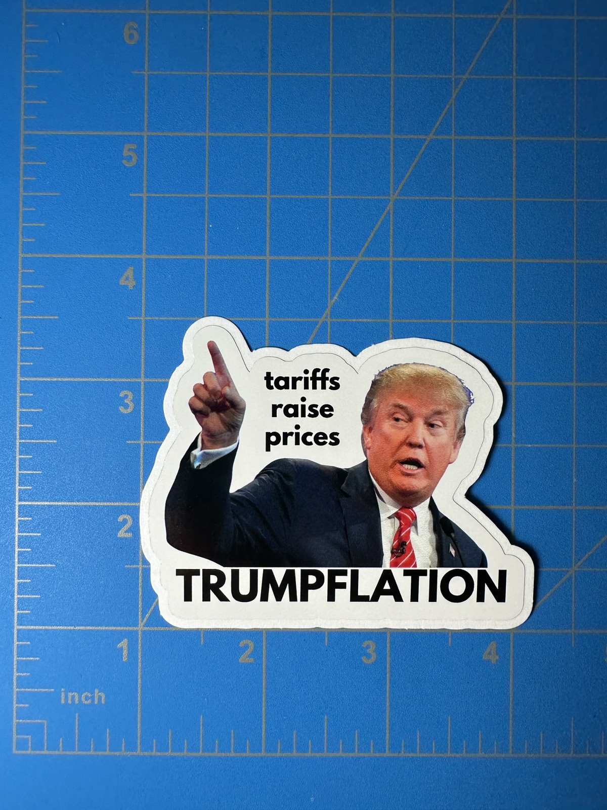 Tariffs Raise Prices Anti-Trump Inflation Stickers for Grocery Prices Gas Pump