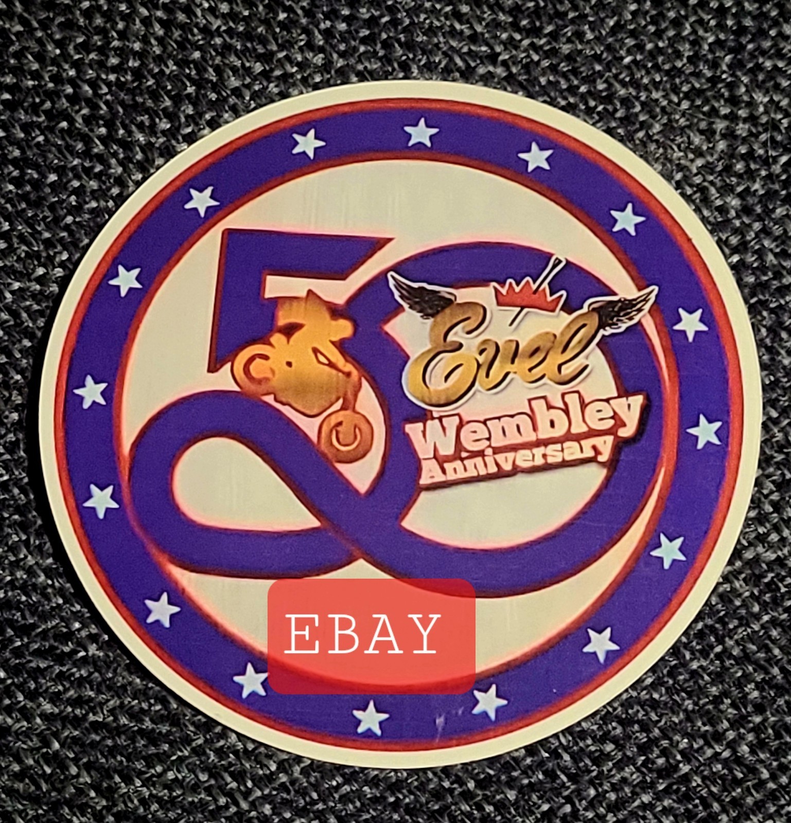 Evel Knievel Motorcycle Jumping 3 Inch Sticker High Gloss 50th Wembley Rare