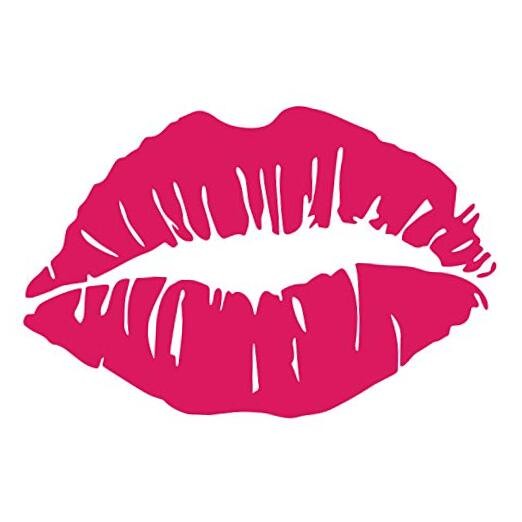 Lips Kiss Mouth Vinyl Decal Sticker Car Window Bumper Die Cut 5.5-Inches