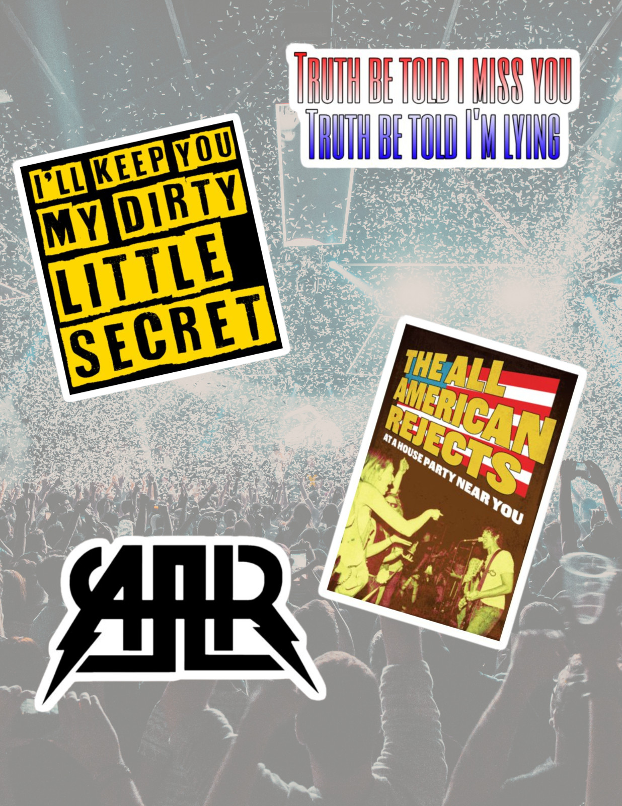 All American Rejects 4pc Sticker Pack