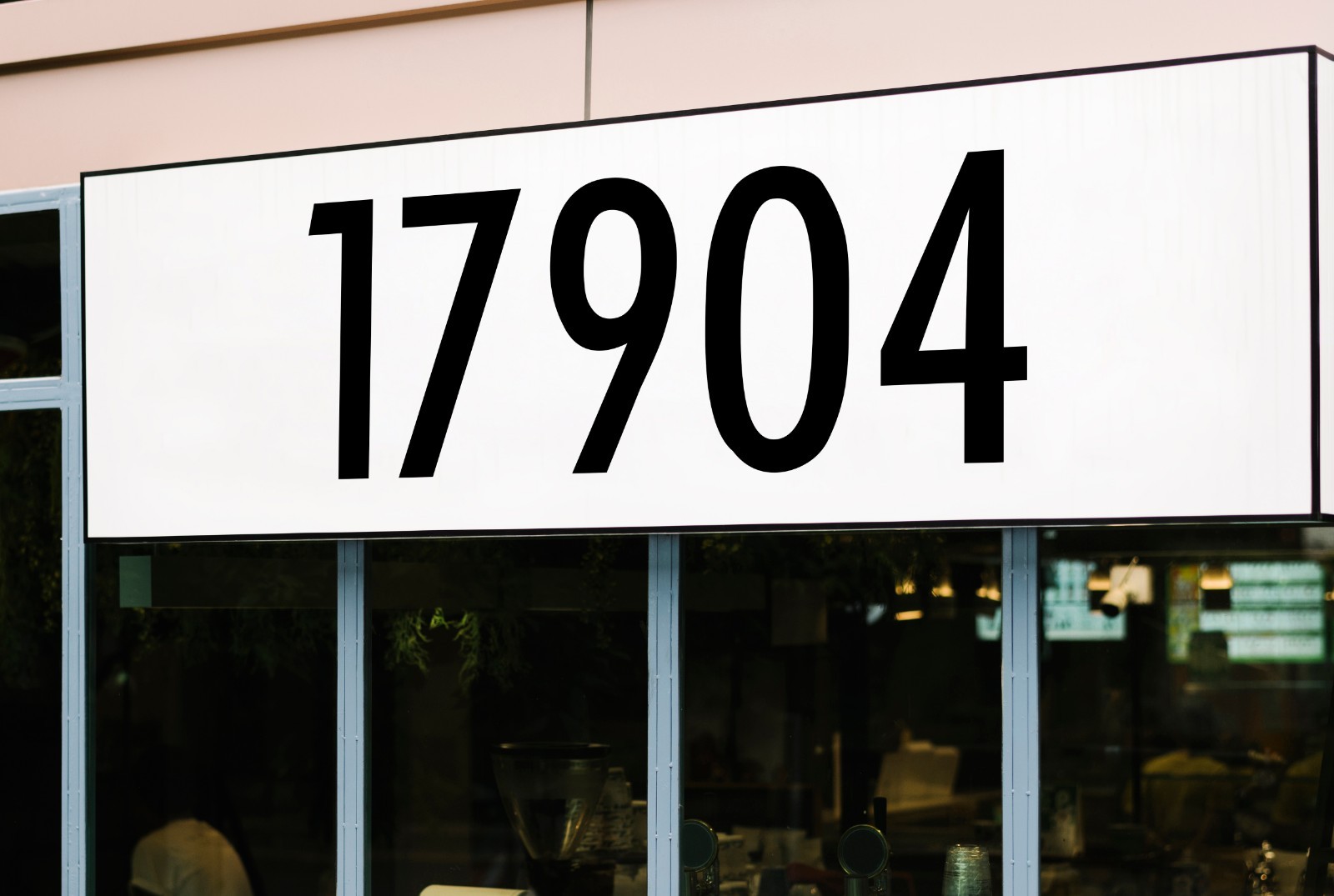Large Storefront Address Numbers Vinyl Decal Window Futura Bold Font