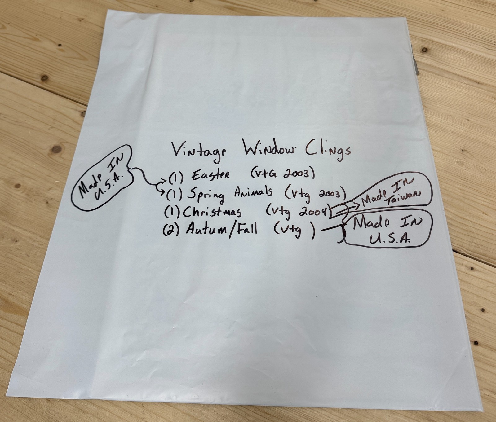 Vintage Window Clings Decals Easter Spring Fall Christmas Decor Lot of 5