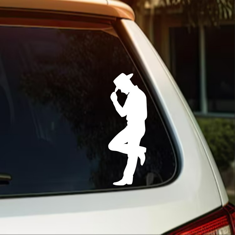 Cowboy Silhouette Western Rodeo Vinyl Decal – Premium Oracal Sticker for Car