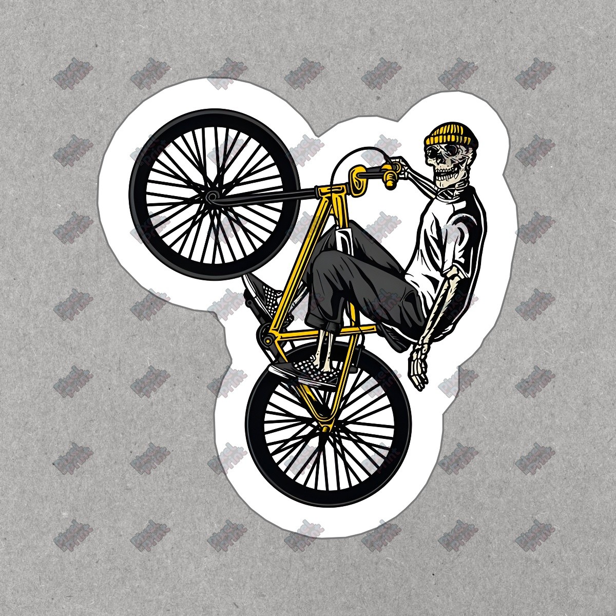 Cool Skeleton BMX Rider Vinyl Sticker Unique Bike Decal for #734835