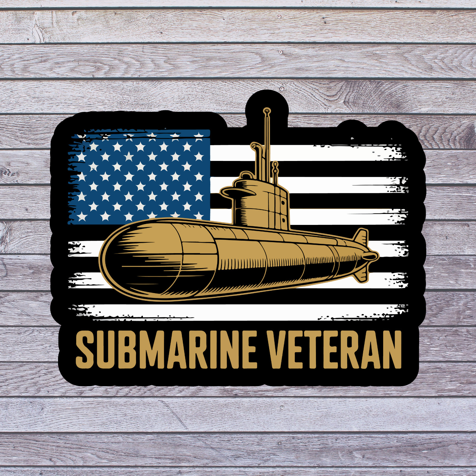 Navy Veteran sticker vinyl decal submarine veteran us navy military pride