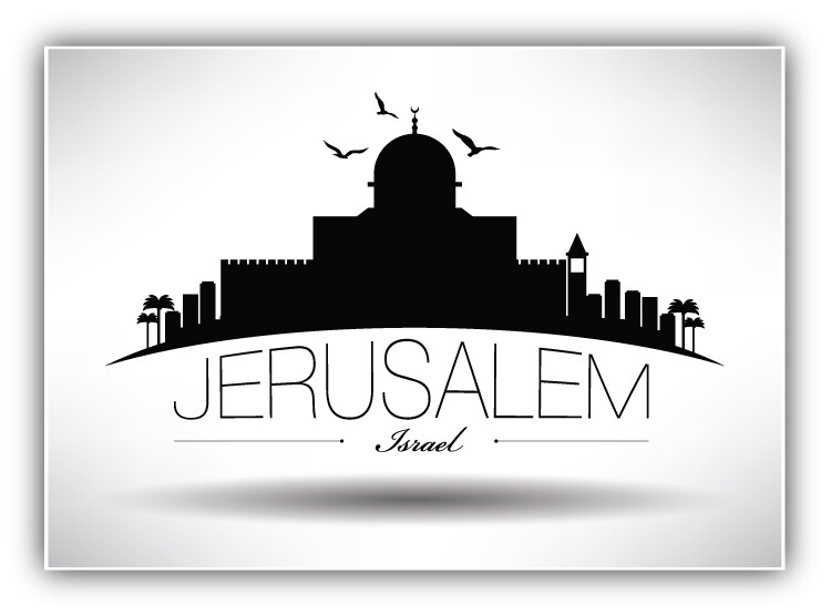 Jerusalem City View Israel Travel Car Bumper Sticker Decal