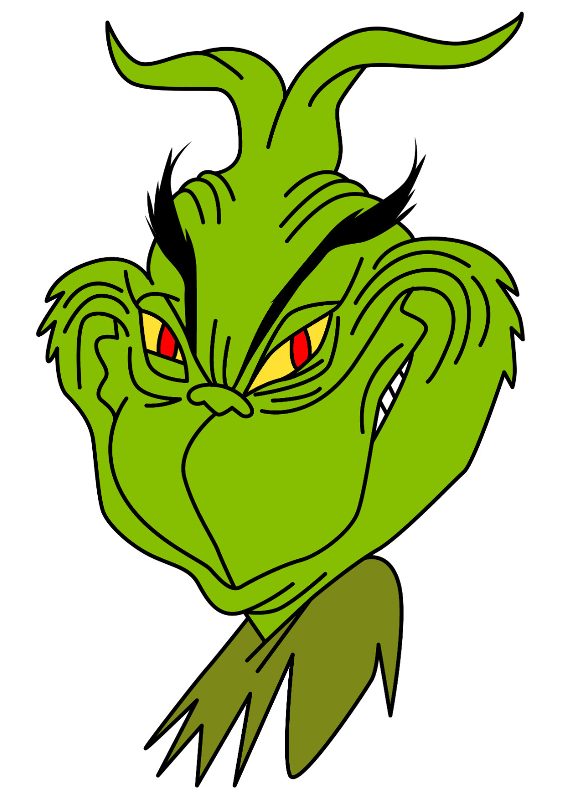 Grinch sticker weatherproof bumper vinyl decal