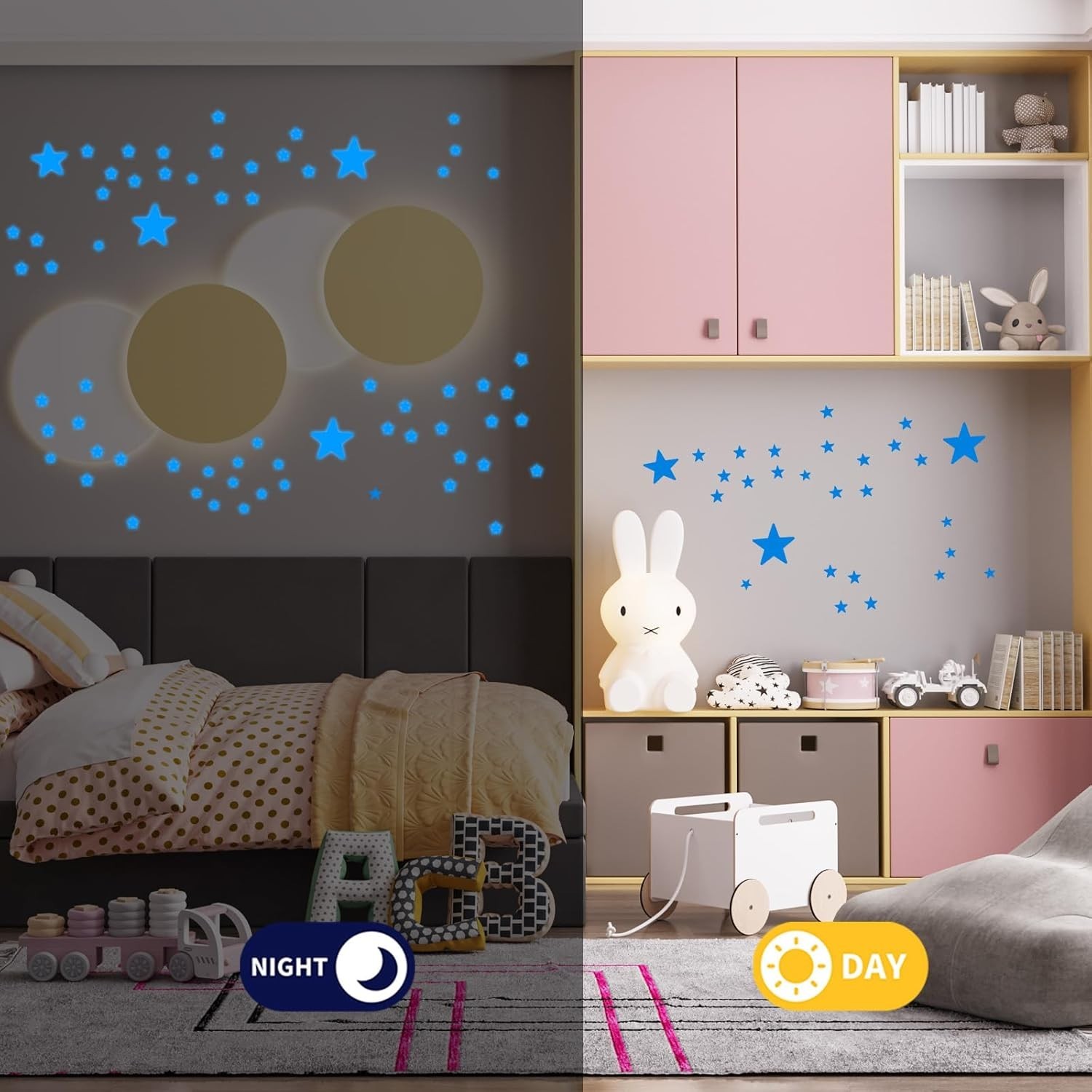 Glow in The Dark Stars Ceiling Stars Glow in The Dark Moon and Star Space Galaxy