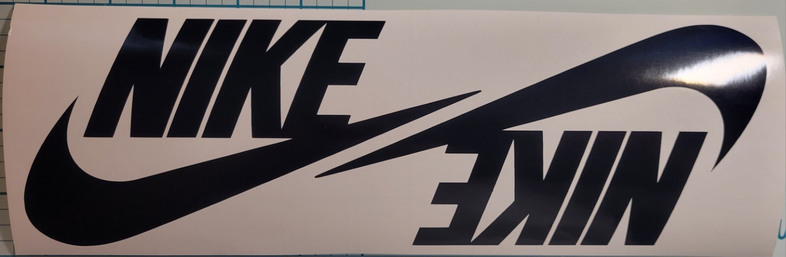 (2) Nike Vinyl Decals Sticker toolbox Laptops car truck Window Bumper 7" W