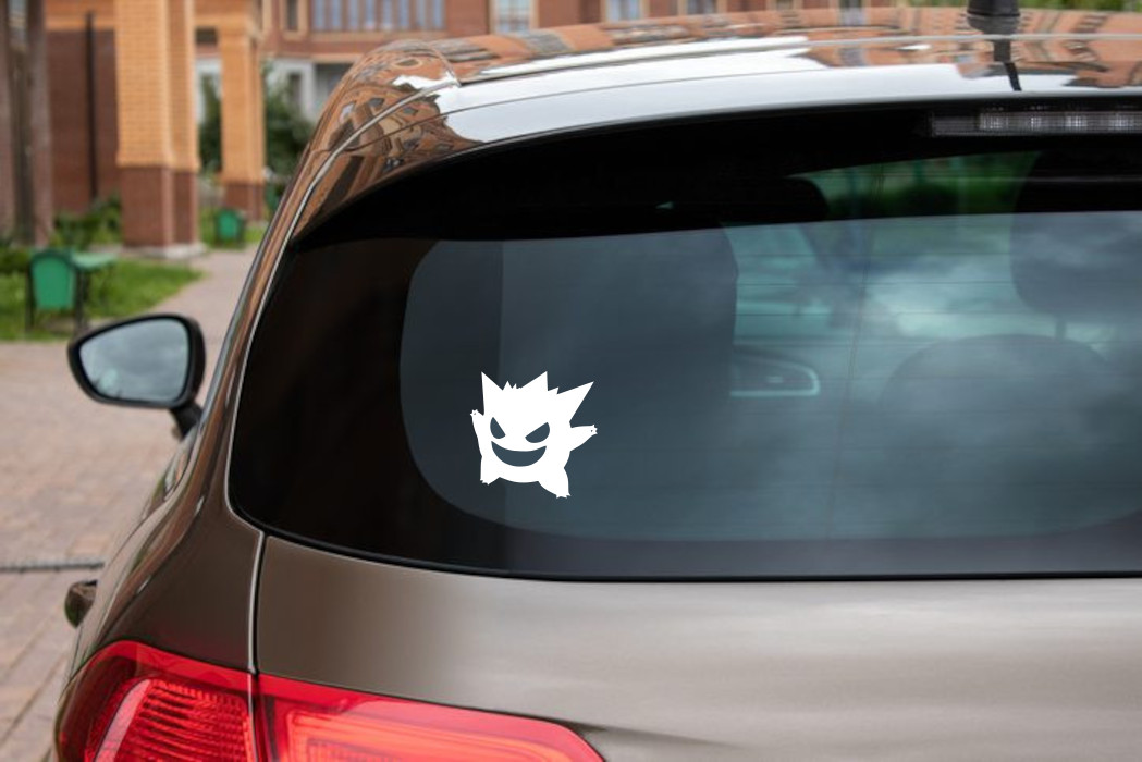 Gengar Silhouette Sticker Decal – Perfect for Pokemon Fans! – 6613S