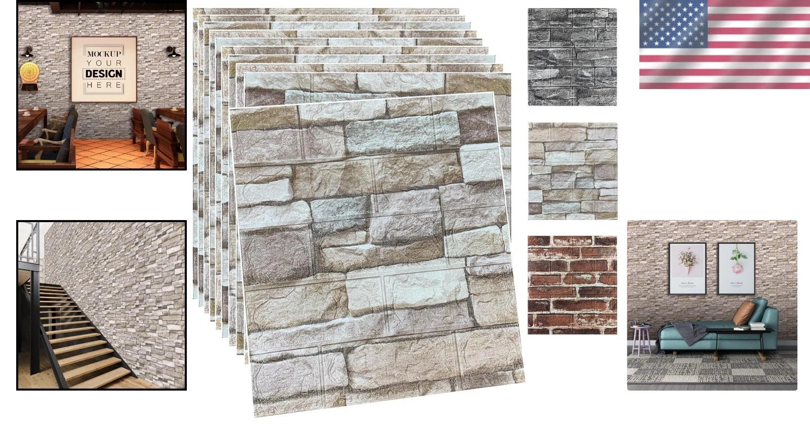 Waterproof 3D Faux Stone Wall Panels – Easy Installation, Elegant Design**