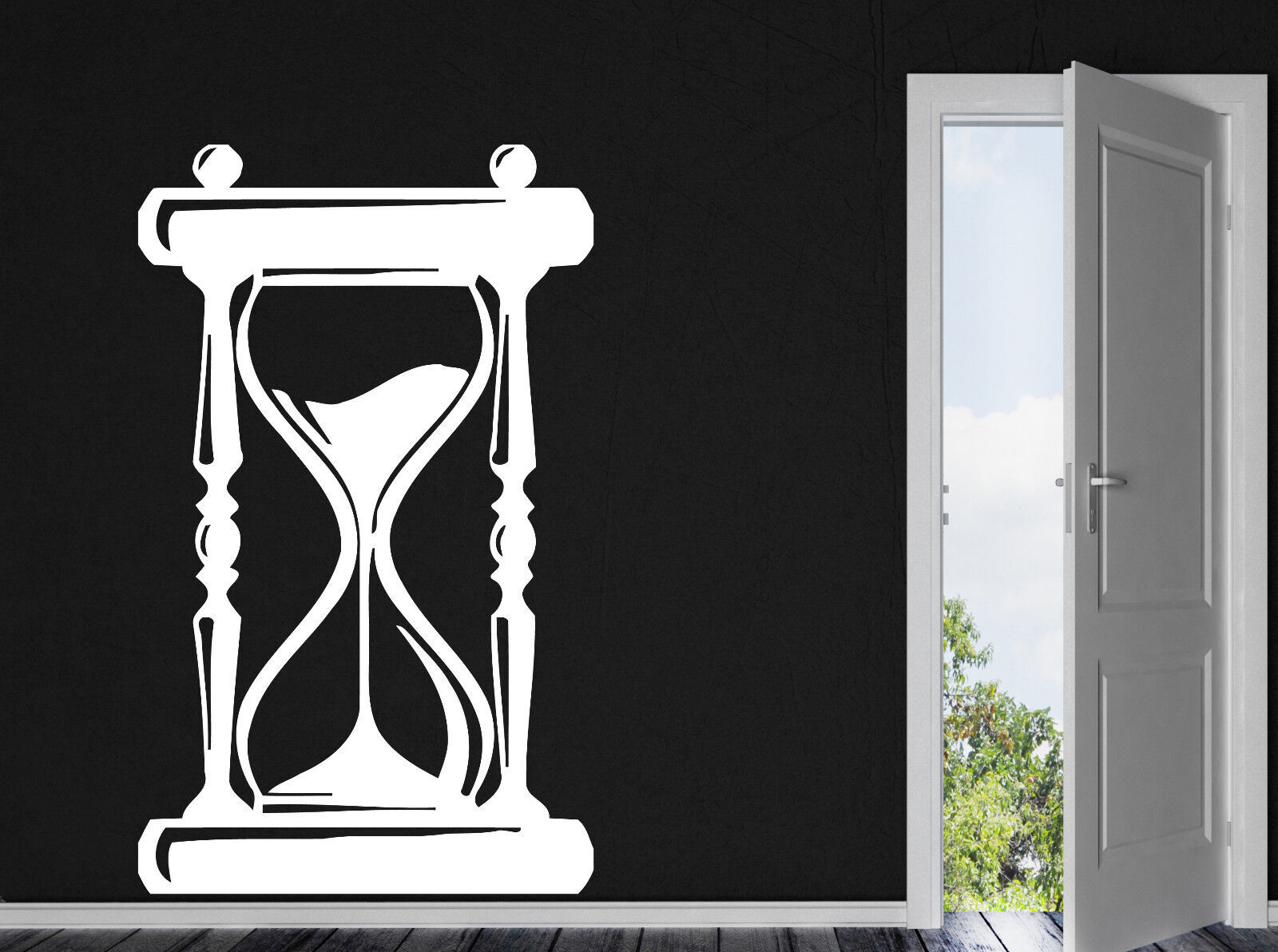 Wall Sticker Vintage Item Hourglass Time Sand Vinyl Decal (n489)
