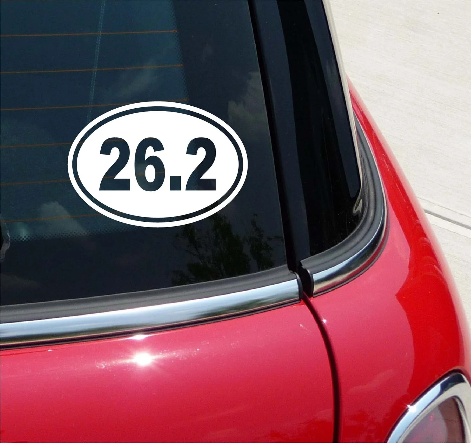 Euro 26.2 Sports Running Marathon Decal Sticker Car Wall Oval NOT Two Colors