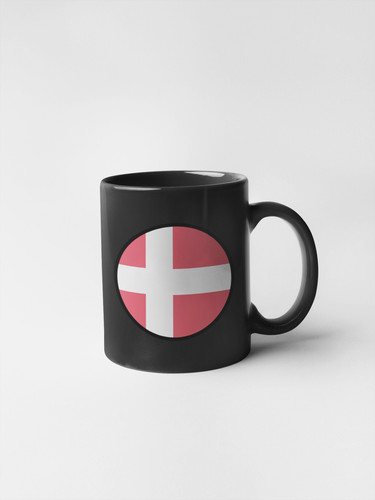 Denmark Flag Circle Sticker Decal