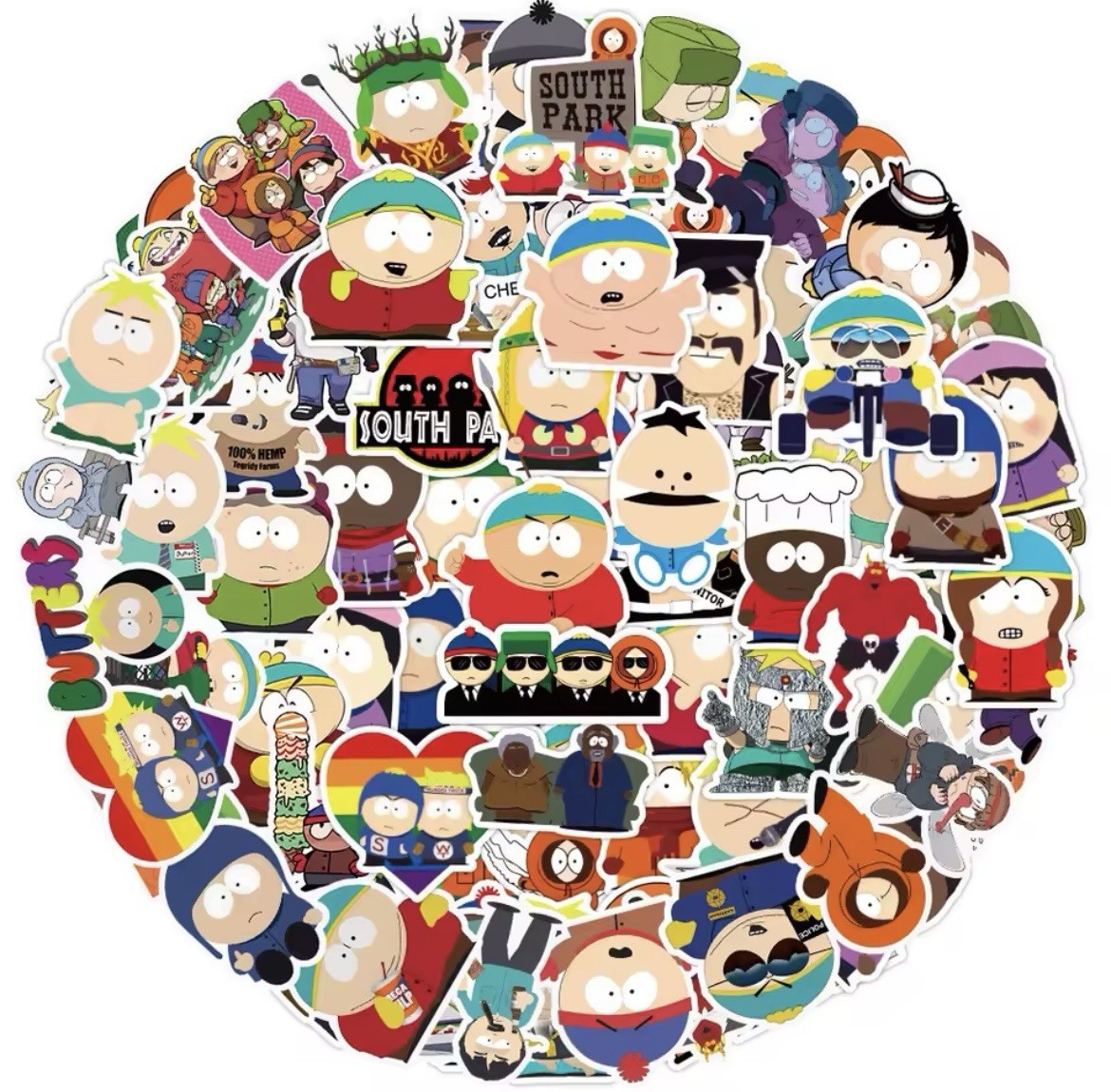 Smart Mouth South Kids Style Stickers 50pk Park Kids Cartoon Mix FREE SHIPPING
