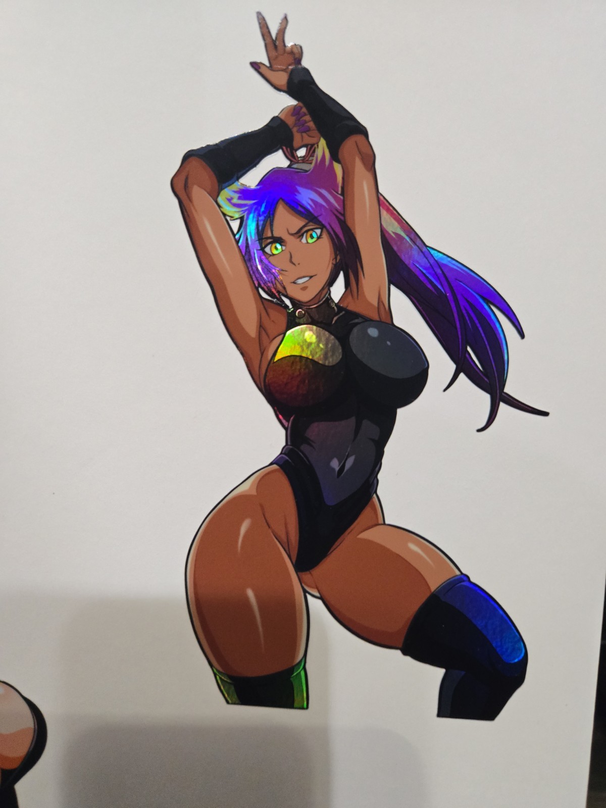 6" Spotholographic Weatherproof Waifu Vinyl Sticker Yoruichi Bleach