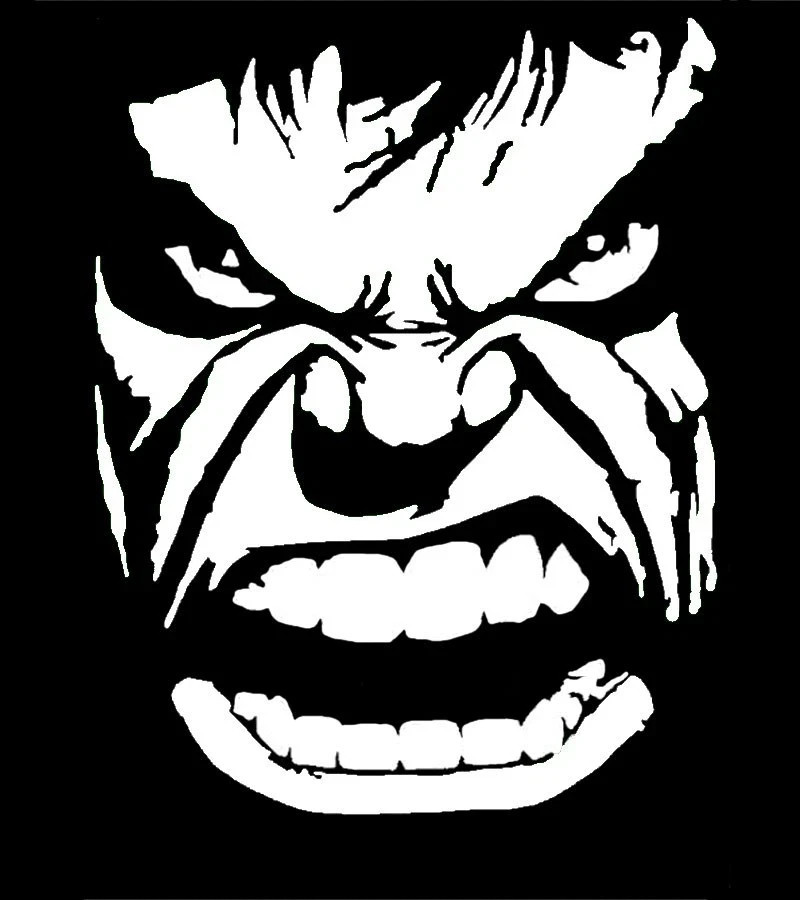 Incredible Hulk Growl Stare Two Pack 6" Vinyl Decal Car Truck Window Tablet