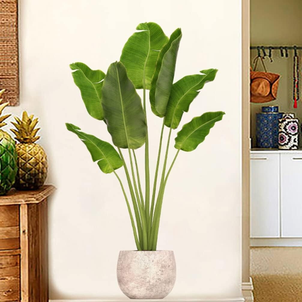 VOSAREA Green Plant Wall Decals 3D Potted Stickers 90X40CM,