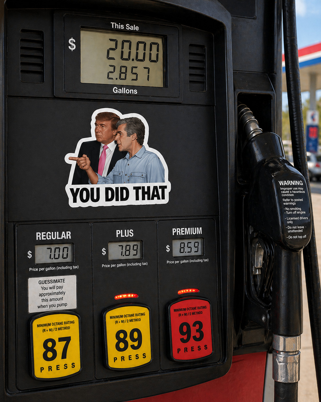 Trump I Did That 8-Piece Premium Sticker Pack 3.3” Waterproof Decal for Gas Pump