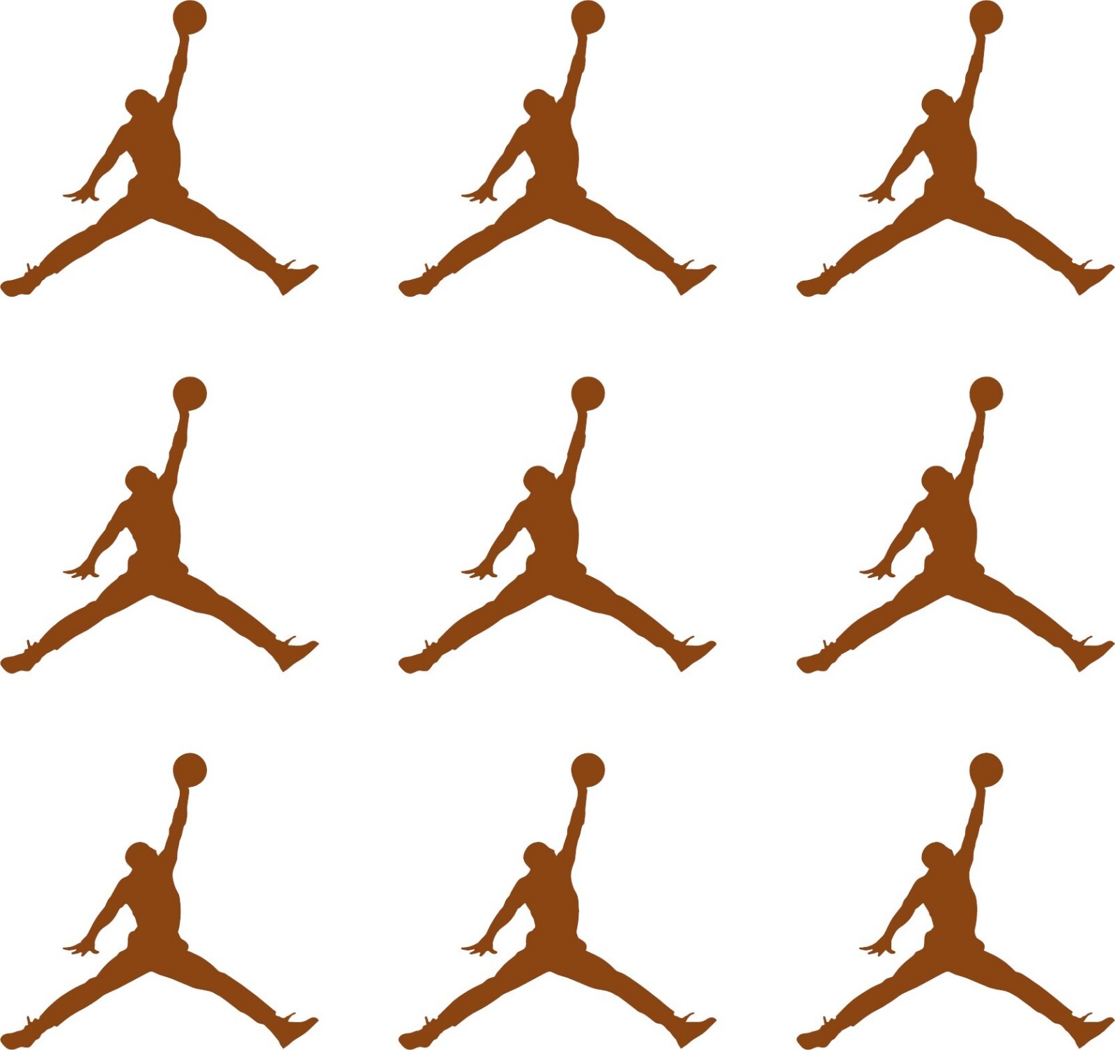 Air Michael Jordan Jump man Logo vinyl decal MJ Die Cut Sticker Set of 9