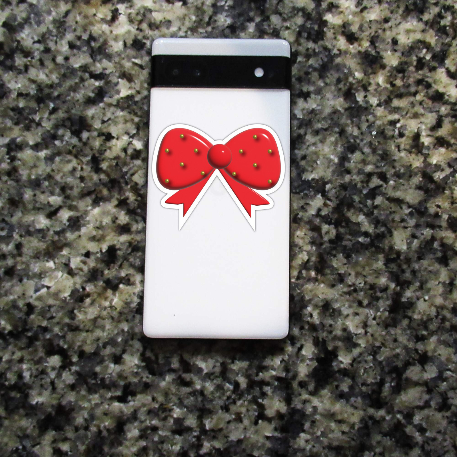 Red Bow Tie Vinyl Sticker Elegant Waterproof Durable Cute Car Decal Laptop