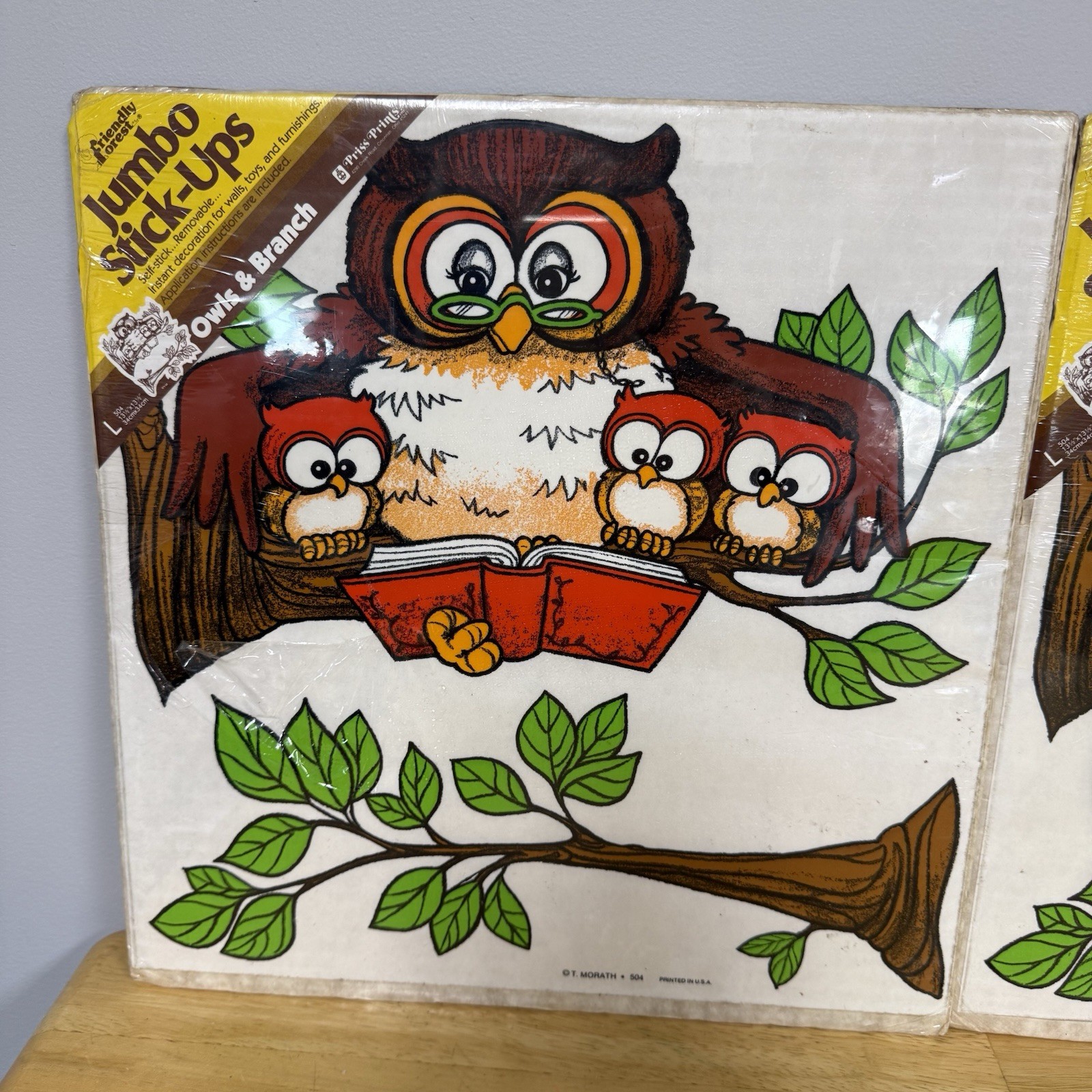 1980s Owls Priss Prints Room Decoration Wall Decals Vintage Retro Classroom Play