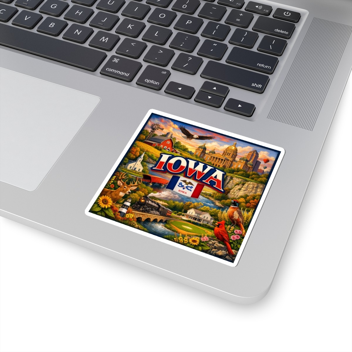Iowa Sticker | State Travel Souvenir, Wildlife, Farm, Baseball