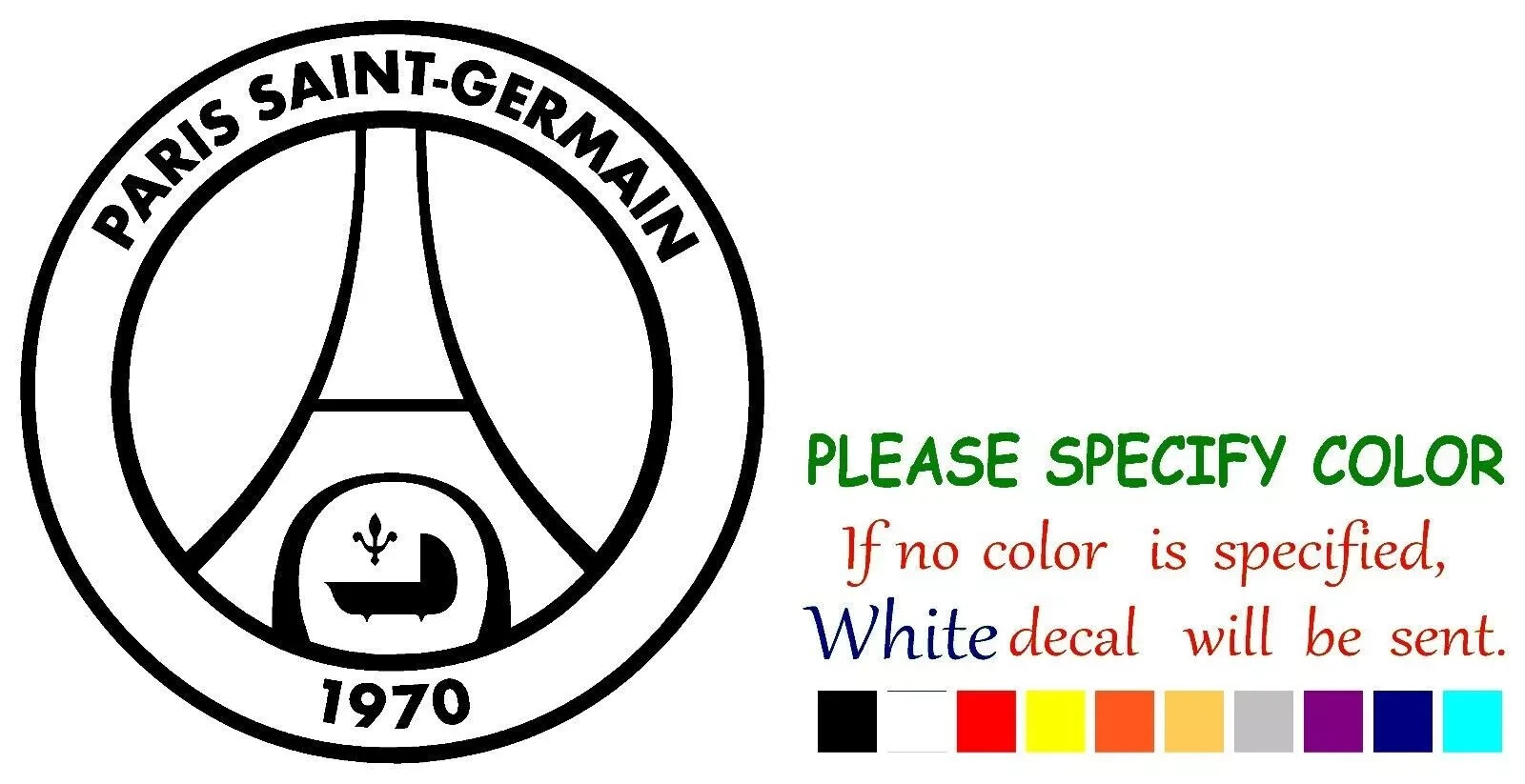 FC Paris Saint Germain Vinyl Decal Sticker Car Truck Window Various Sizes