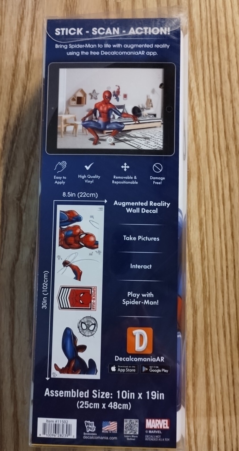 MARVEL Spider-Man Wall Decal – with 3D Augmented Reality Interaction