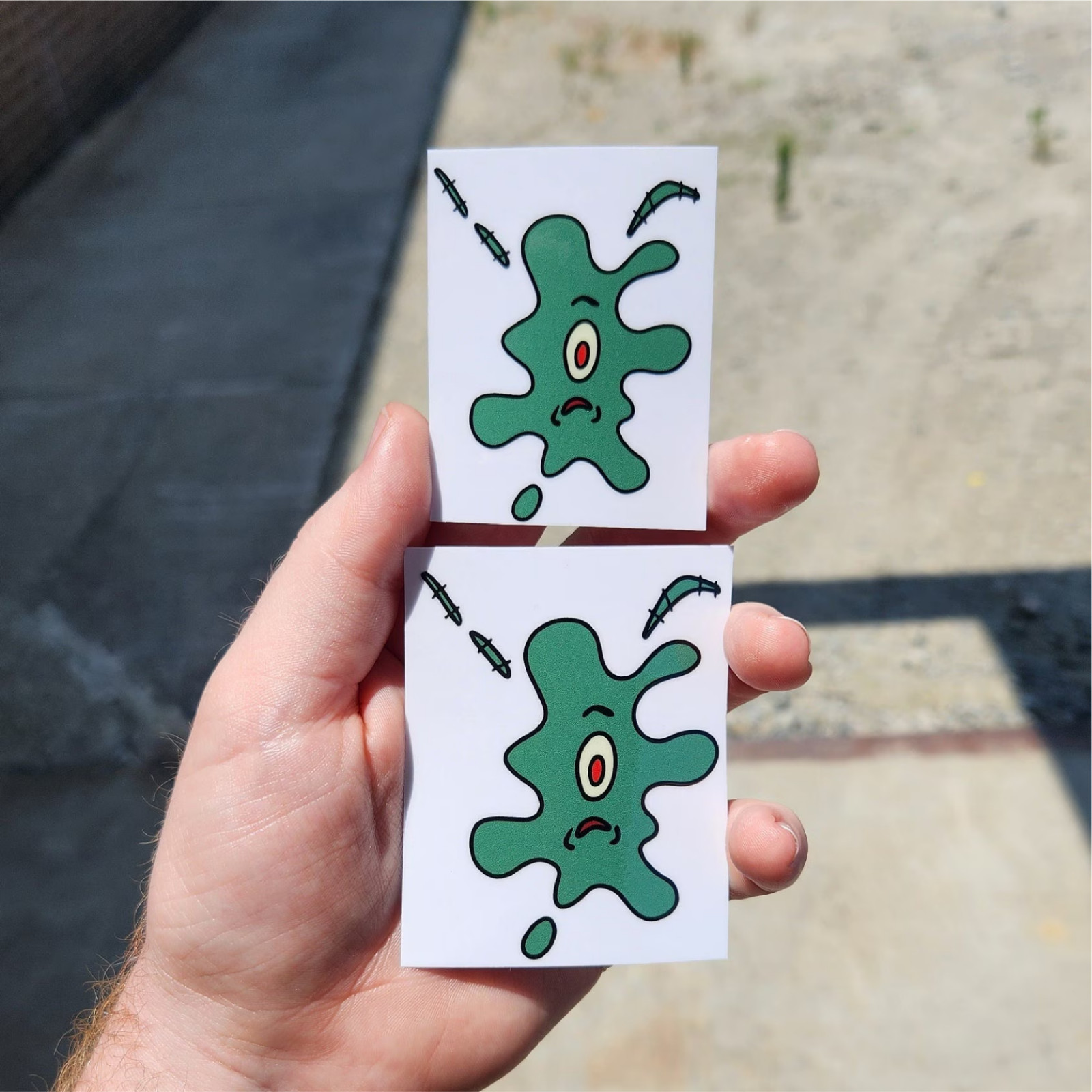 Funny Squished Plankton Spongebob Decal For Window, Car, Gas Lid, Water Bottle