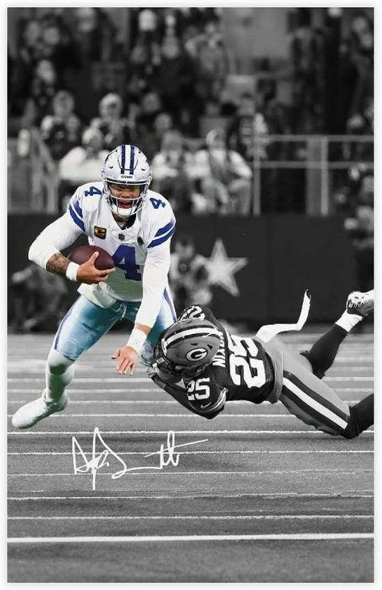 Football Quarterback Wall Vinyl Decal Graphic Poster Print Removable Adhesive