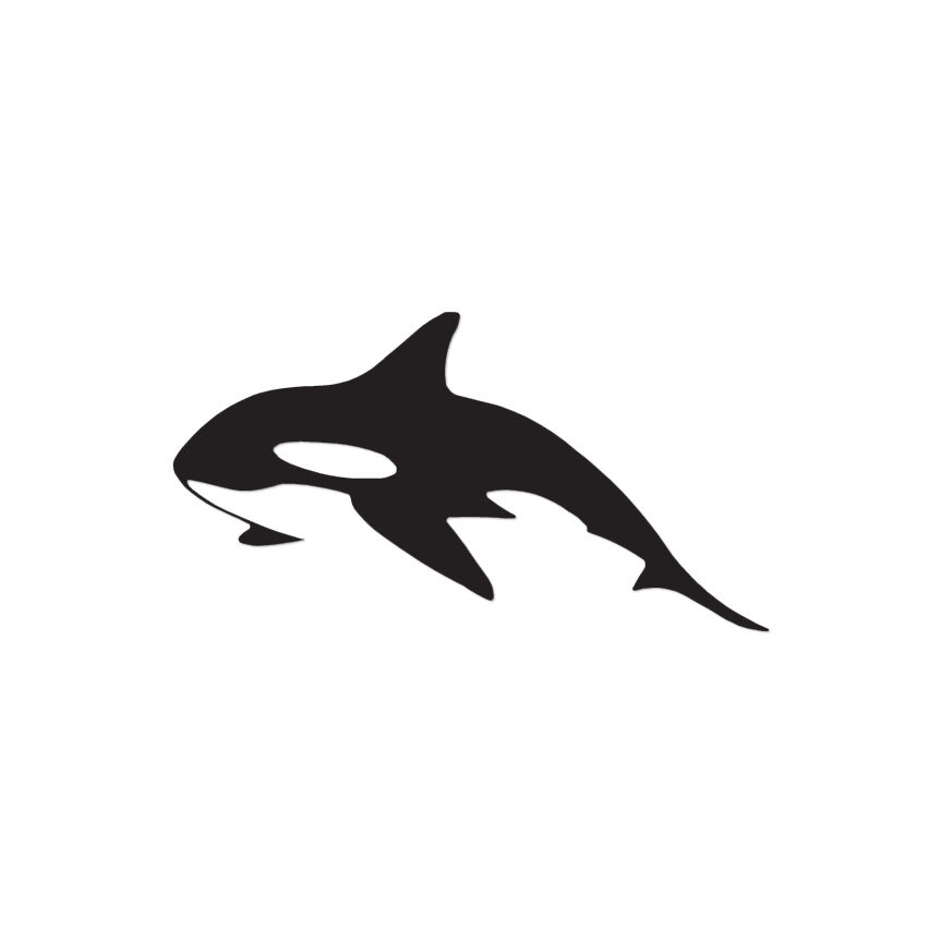 Killer Whale Orca – Vinyl Decal Sticker – Multiple Color & Sizes – ebn423