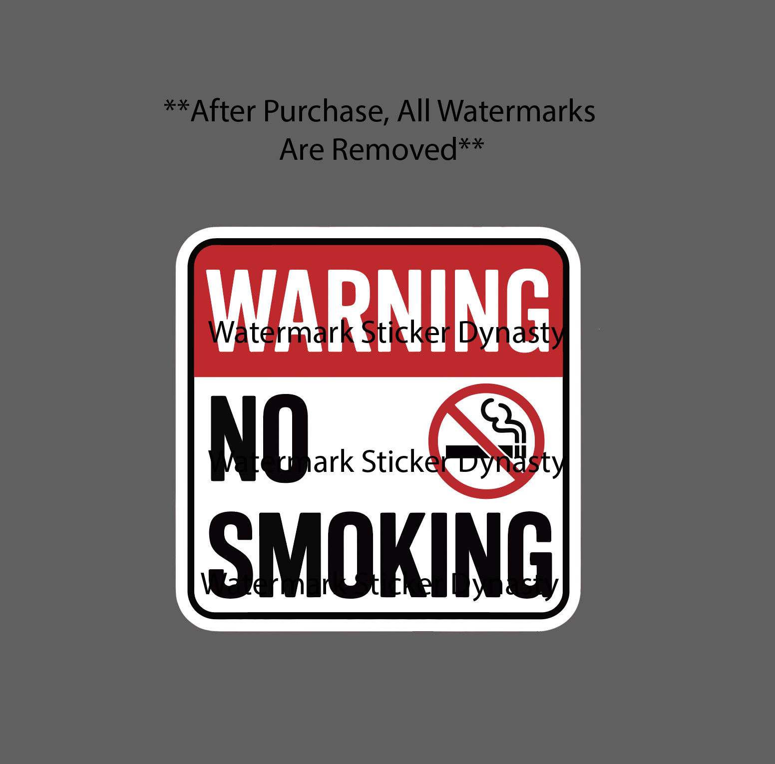 No Smoking Sticker Waterproof Decal Warning Sign Caution Beware Gift NEW