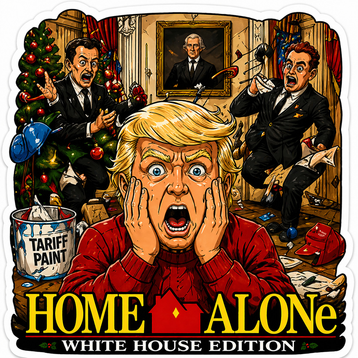 Funny Political Meme Sticker Pack (11 Designs) – Glossy 2” Stickers – Dark Humor
